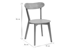 Chaises vintage bois clair chêne (lot de 2) DOVE