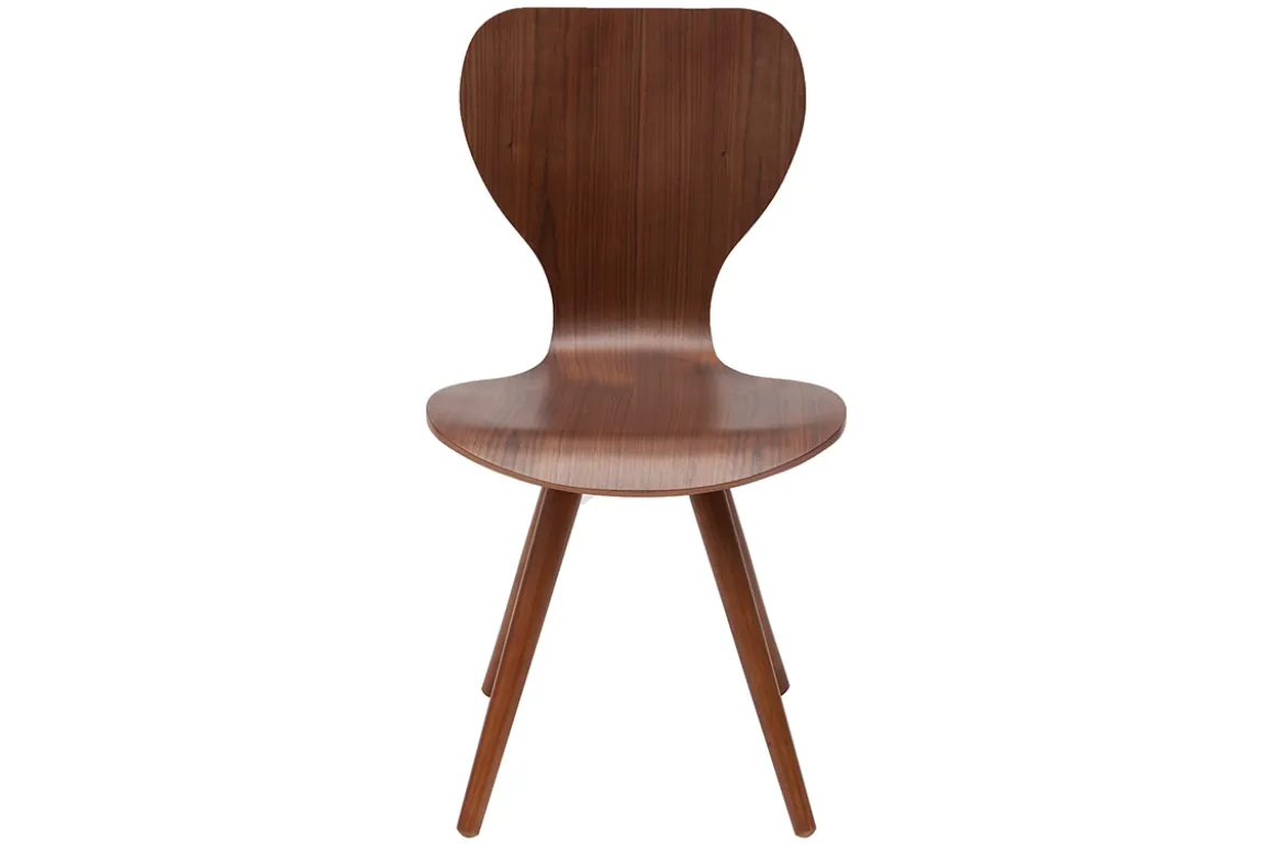 Chaises vintage bois foncé noyer (lot de 2) NORDECO