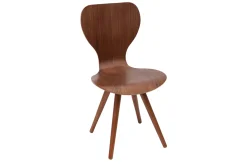 Chaises vintage bois foncé noyer (lot de 2) NORDECO
