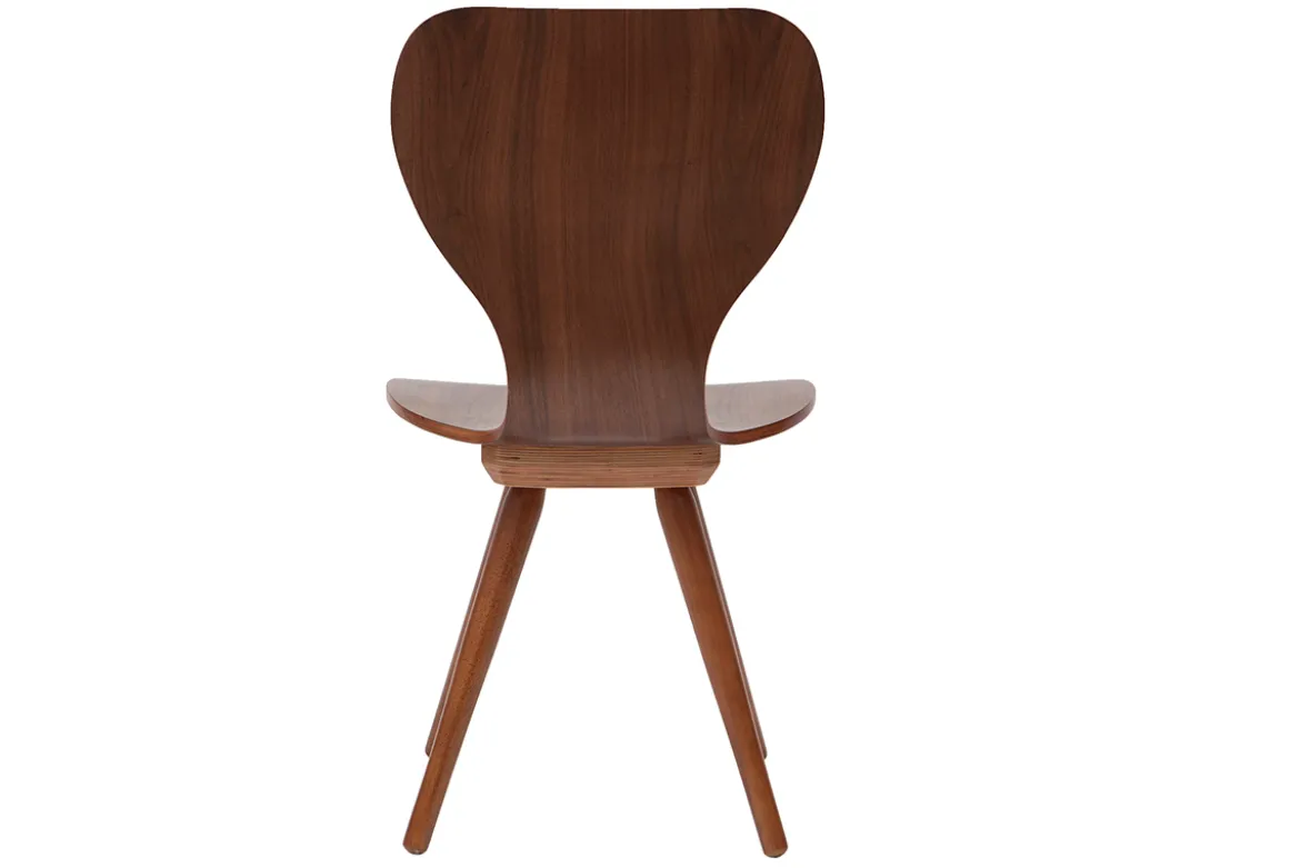 Chaises vintage bois foncé noyer (lot de 2) NORDECO