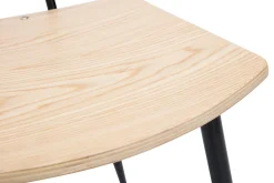 Chaises vintage en bois clair chêne et métal noir (lot de 2) JOLINE
