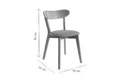 Chaises vintage en bois clair chêne et tissu effet velours vert céladon (lot de 2) DOVE