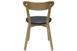 Chaises vintage en bois clair chêne et noir (lot de 2) DOVE