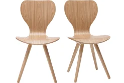 Chaises vintage en bois clair (lot de 2) NORDECO