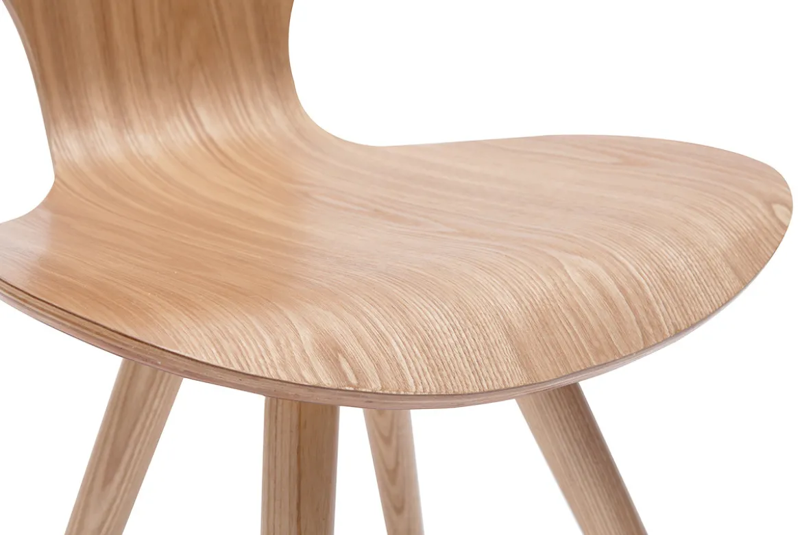 Chaises vintage en bois clair (lot de 2) NORDECO
