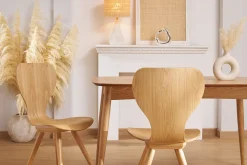Chaises vintage en bois clair (lot de 2) NORDECO