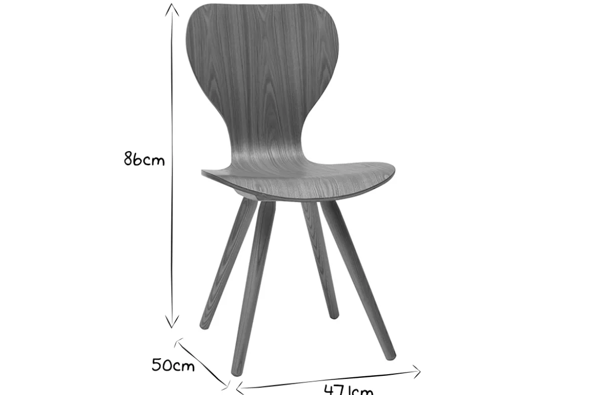 Chaises vintage en bois clair (lot de 2) NORDECO