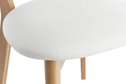 Chaises vintage en bois clair chêne et blanc (lot de 2) DOVE