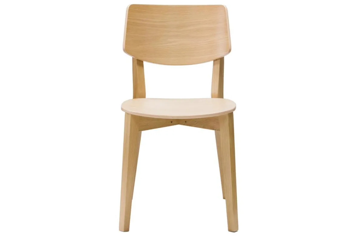 Chaises vintage en bois clair chêne (lot de 2) AVEA