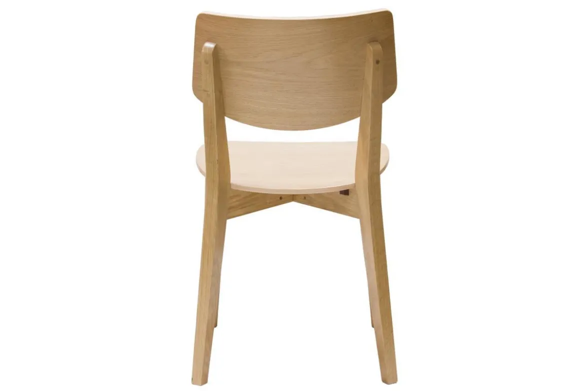 Chaises vintage en bois clair chêne (lot de 2) AVEA