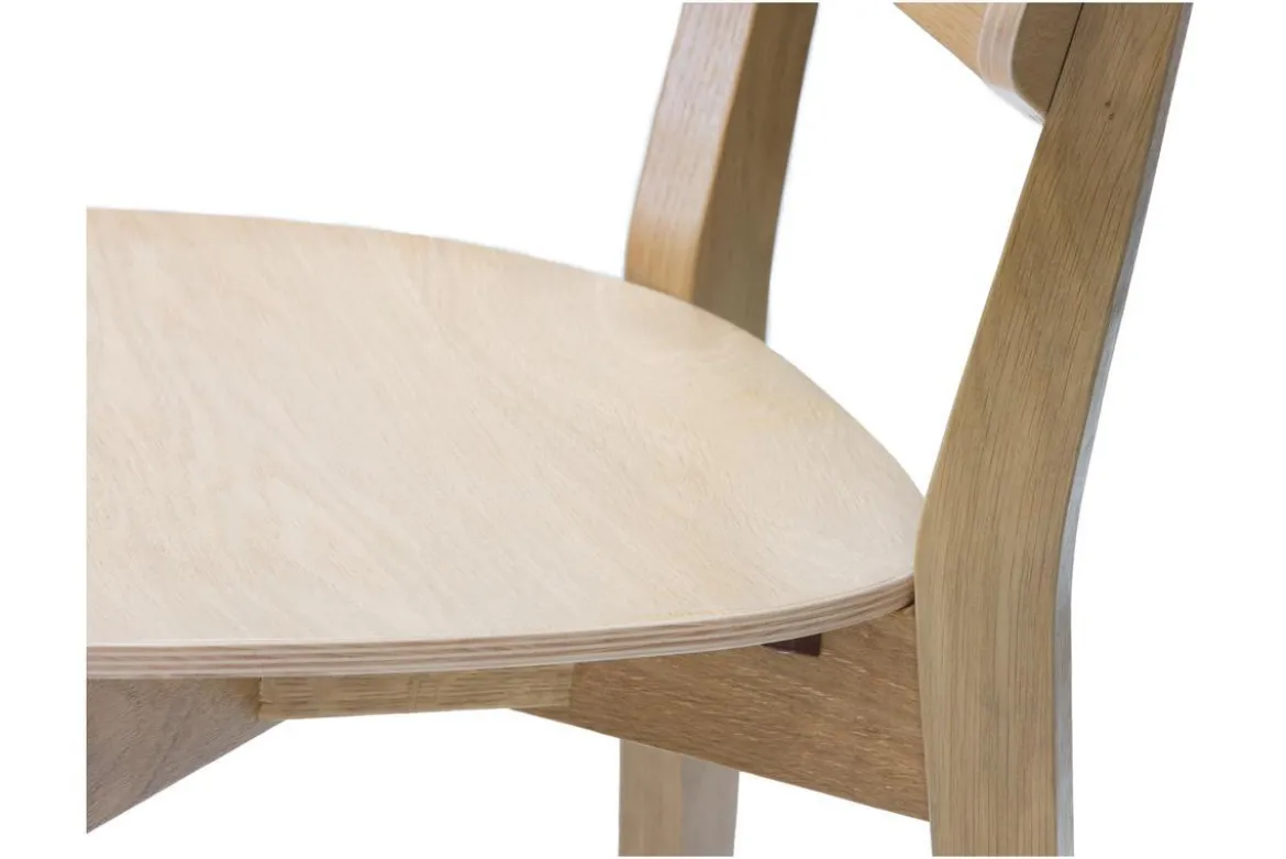 Chaises vintage en bois clair chêne (lot de 2) AVEA