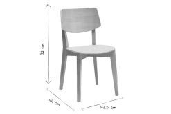 Chaises vintage en bois clair chêne (lot de 2) AVEA
