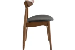 Chaises vintage en bois foncé et noir (lot de 2) WALFORD