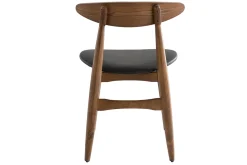 Chaises vintage en bois foncé et noir (lot de 2) WALFORD