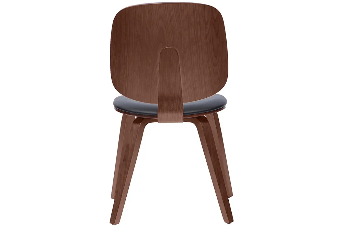 Chaises vintage en bois foncé et noir (lot de 2) BECK