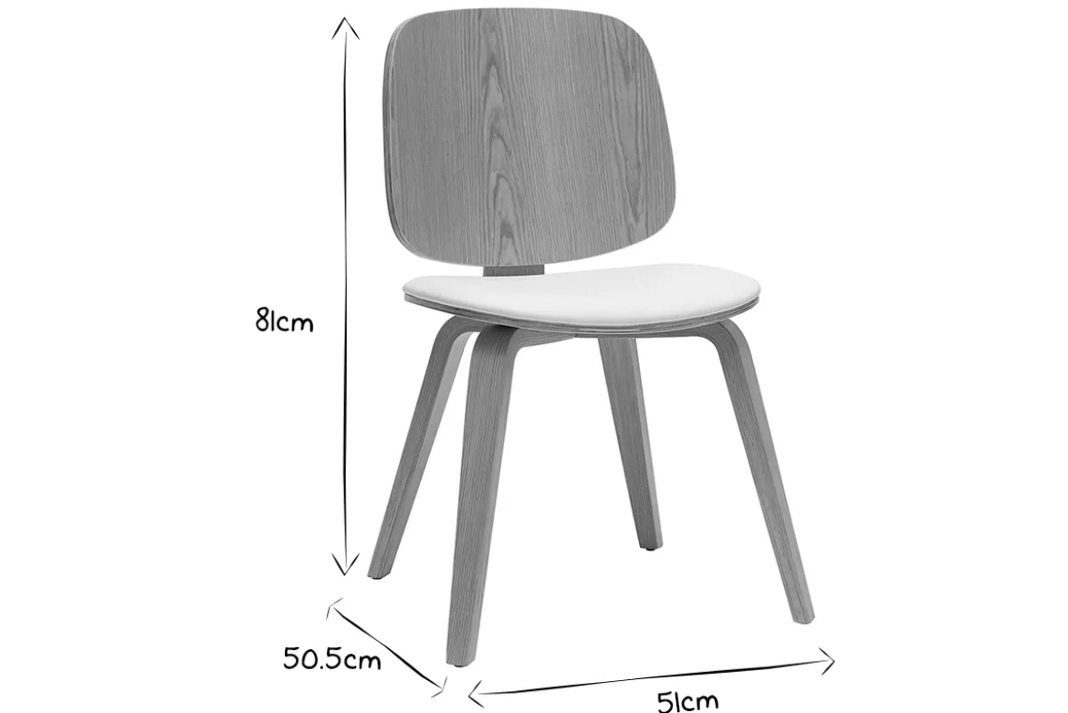 Chaises vintage en bois foncé et noir (lot de 2) BECK