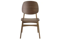 Chaises vintage en bois foncé noyer (lot de 2) SOQUETTE