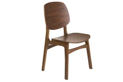 Chaises vintage en bois foncé noyer (lot de 2) SOQUETTE