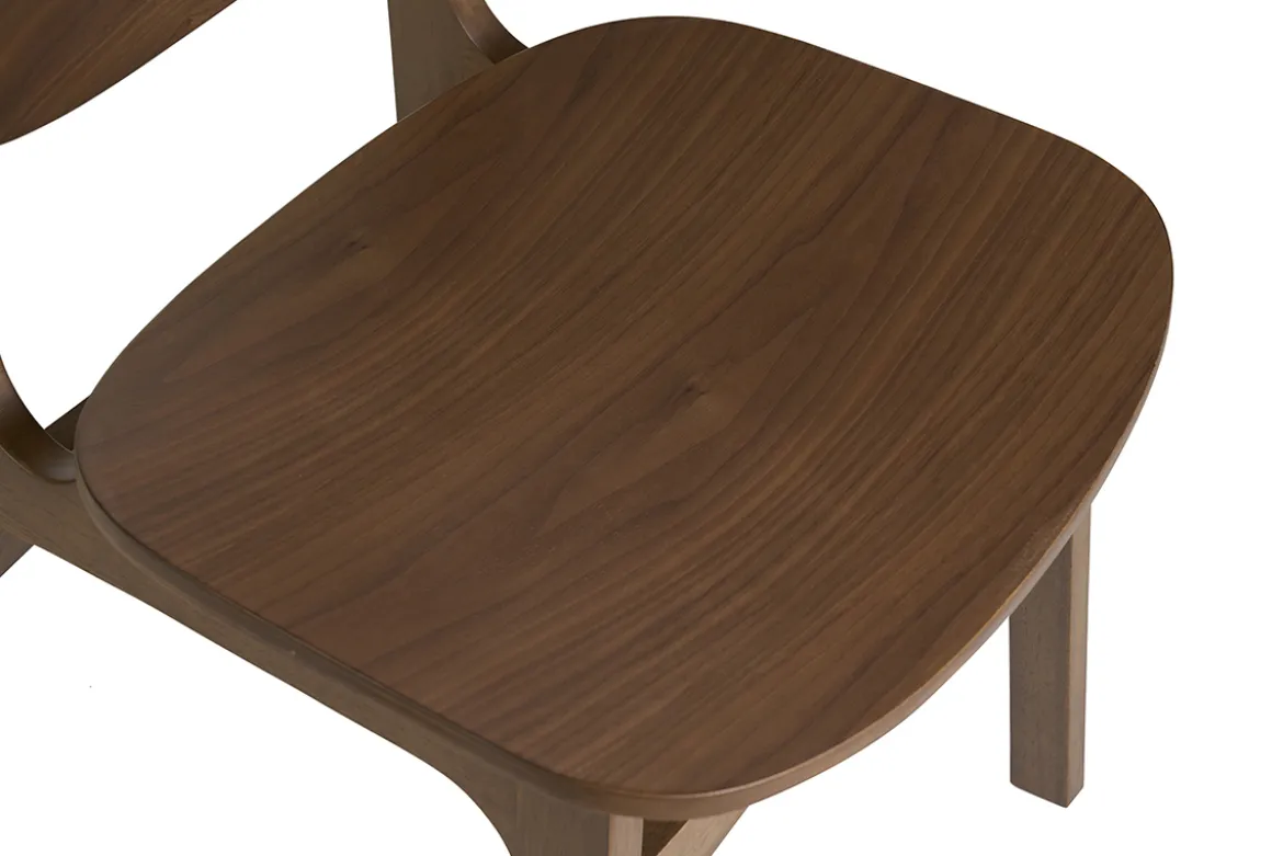 Chaises vintage en bois foncé noyer (lot de 2) SOQUETTE