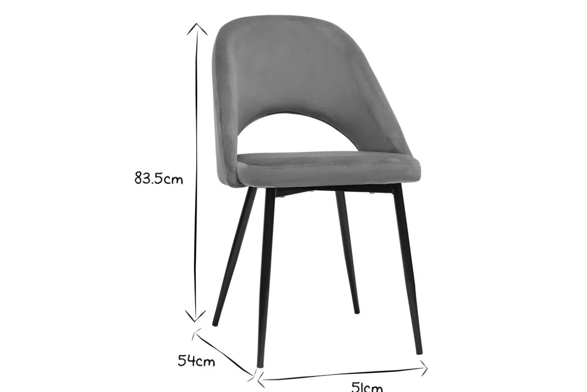 Chaises vintage en tissu velours bronze et métal noir (lot de 2) COSETTE