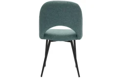 Chaises vintage en tissu vert de gris et métal noir (lot de 2) COSETTE