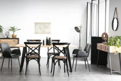 Chaises vintage noires (lot de 2) TIKA