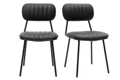 Chaises vintages noires (lot de 2) GALWAY