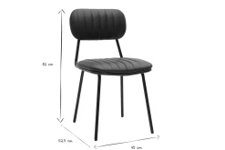 Chaises vintages noires (lot de 2) GALWAY