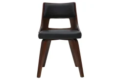 Chaise vintage noir et bois foncé GARBO