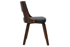 Chaise vintage noir et bois foncé GARBO
