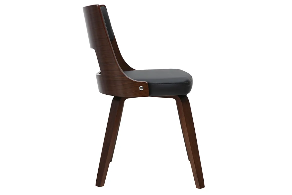 Chaise vintage noir et bois foncé GARBO