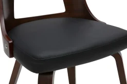 Chaise vintage noir et bois foncé GARBO