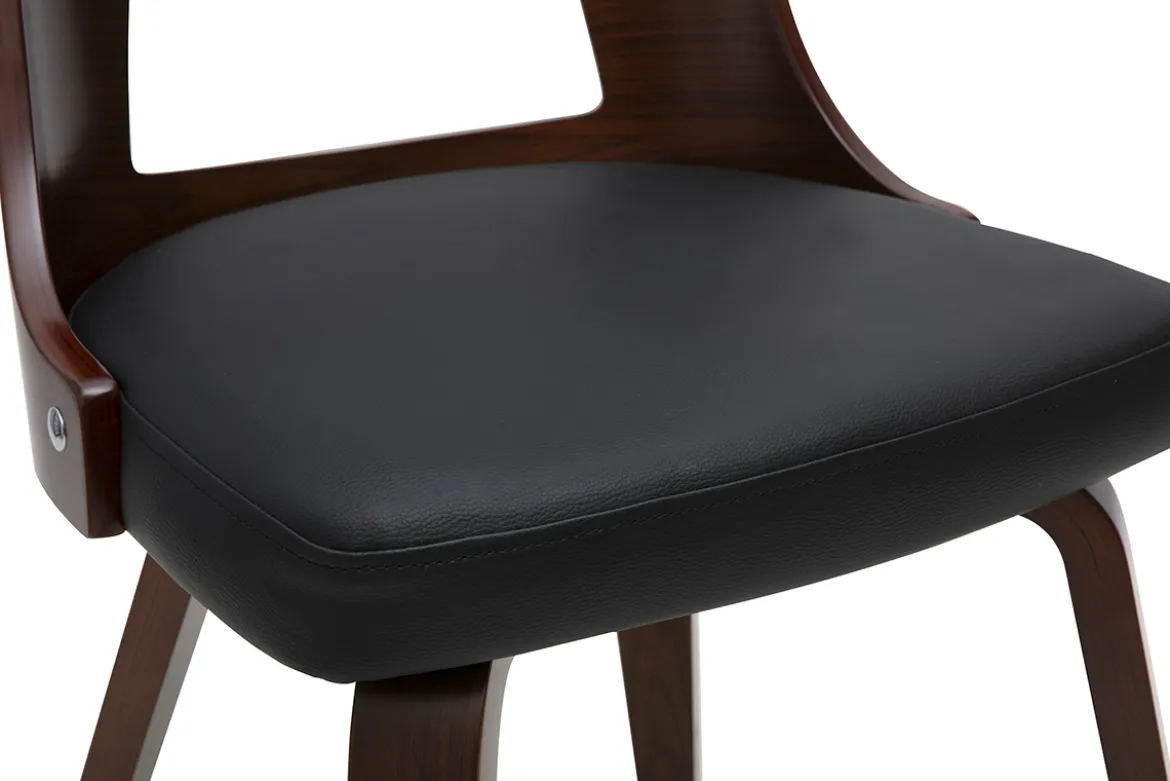 Chaise vintage noir et bois foncé GARBO