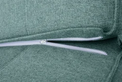 Chauffeuse convertible 2 places en tissu vert de gris KATY