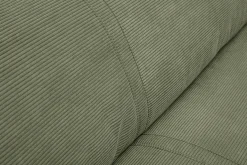 Chauffeuse convertible 2 places en tissu velours côtelé vert kaki SPENCER