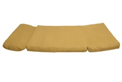 Chauffeuse convertible 2 places en tissu velours côtelé jaune curry SPENCER