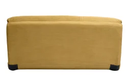 Chauffeuse convertible 2 places en tissu velours côtelé jaune curry SPENCER