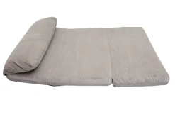 Chauffeuse convertible 2 places en tissu velours côtelé gris clair SPENCER