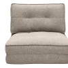 Chauffeuse 1 place convertible en tissu taupe SALLY