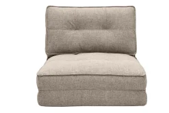 Chauffeuse 1 place convertible en tissu taupe SALLY