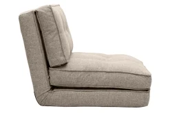 Chauffeuse 1 place convertible en tissu taupe SALLY