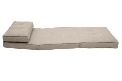 Chauffeuse 1 place convertible en tissu taupe SALLY