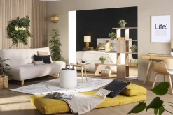 Chauffeuse 1 place convertible en tissu effet velours jaune moutarde SALLY