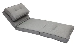 Chauffeuse 1 place convertible en tissu gris chiné SALLY