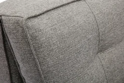 Chauffeuse 1 place convertible en tissu gris chiné SALLY