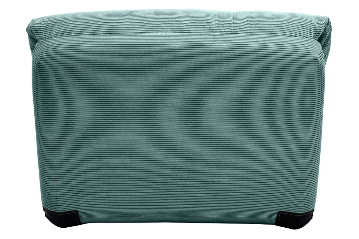 Chauffeuse 1 place convertible en tissu velours côtelé vert céladon SPENCER
