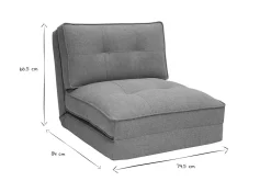 Chauffeuse 1 place convertible en tissu terracotta SALLY