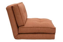 Chauffeuse 1 place convertible en tissu terracotta SALLY
