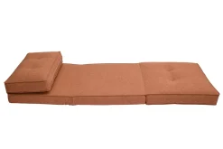 Chauffeuse 1 place convertible en tissu terracotta SALLY