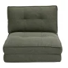 Chauffeuse 1 place convertible en tissu vert kaki SALLY